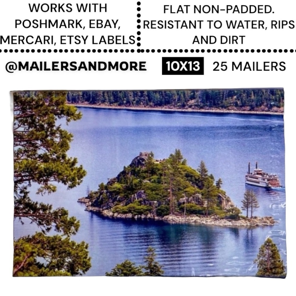 25 10X13 Poly Mailers Lake Tahoe California PRICE IS FIRM